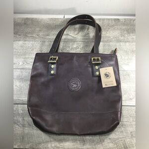 New With Tags NWT Duluth Pack Lakewalk Leather Shopper Tote Bag Purse Brown